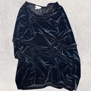 J Jill black velour skirt, Large. Elastic waistband, Polyester Spandex